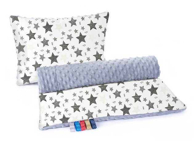 kocyki, kołderki, pościel dla dzieci Komplet Kocyk Minky 75x100cm z poduszką  n037