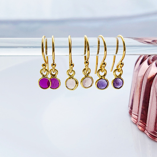 kolczyki z kamieniami URODZONE w BLASKU- Delikatne kolczyki z kamieniami