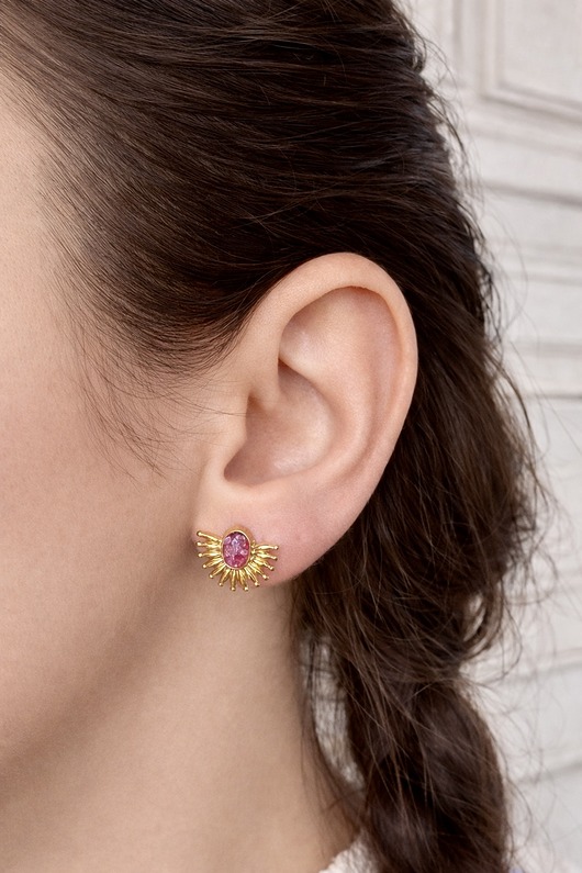 kolczyki z żywicy Kolczyki rozbłysk słońca