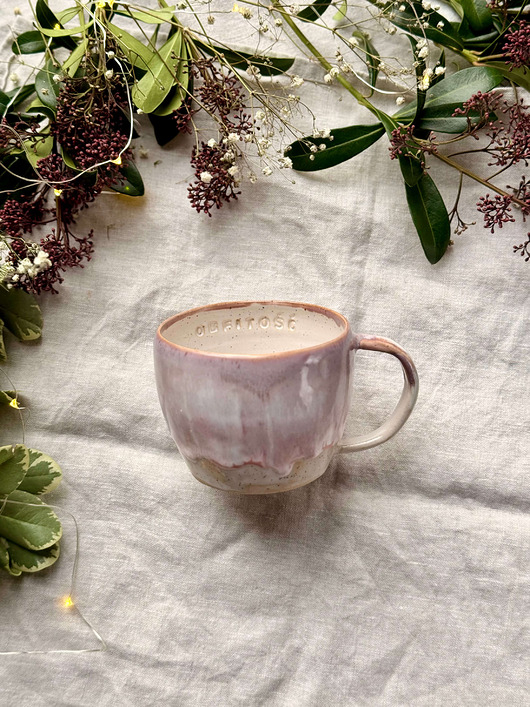 kubki Kubek z napisem "Obfitość" 380ml, fiolet