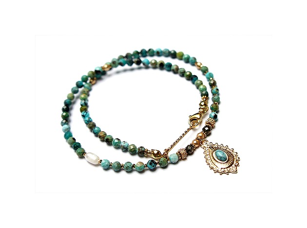 chokery Turkus vol. 29 /choker/ naszyjnik  12.01.25w - Szlachetna kolekcja