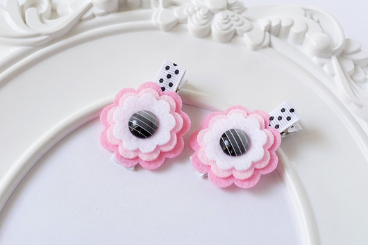 SPINKI DO WŁOSÓW FILIPOLA PINK LOVE Kwiaty FILIPOLA