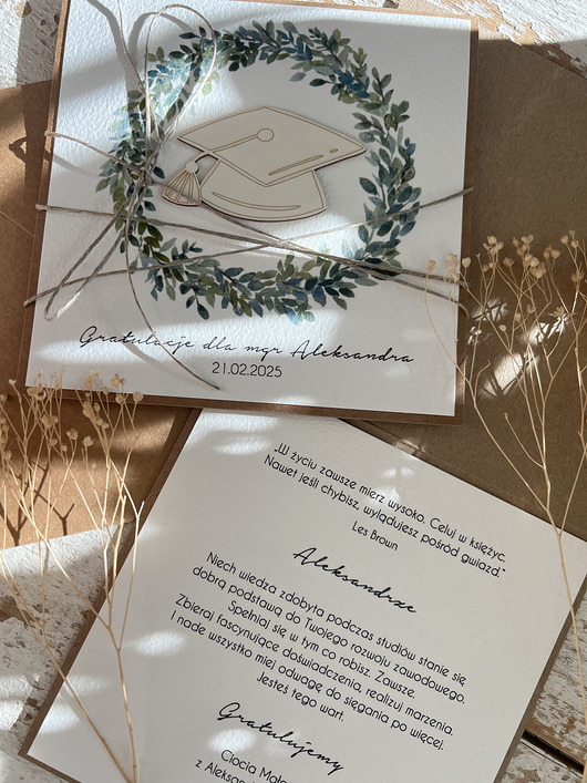 kartki scrapbooking Personalizowana ręcznie robiona kartka gratulacje z okazji uzyskania absoluto