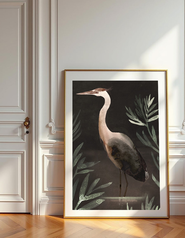 plakaty Plakat Czapla 50x70 cm