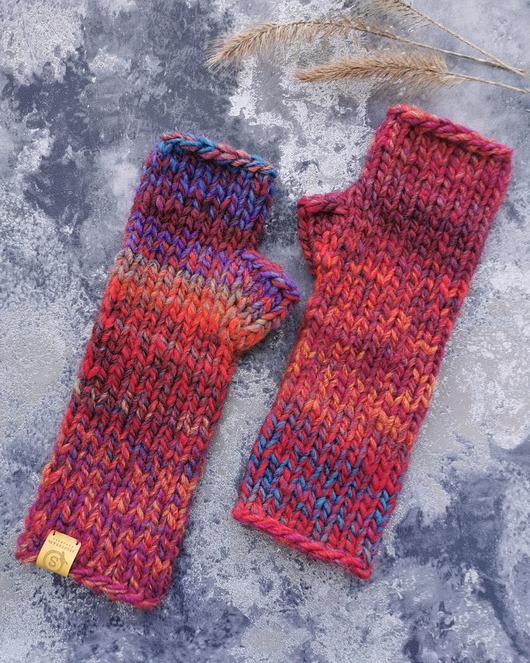 rękawiczki damskie MAXCOLOR mitenki "wesoły melanż"