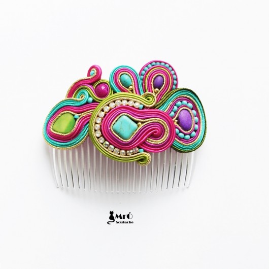 Orina- grzebyk do włosów soutache Mró Soutache