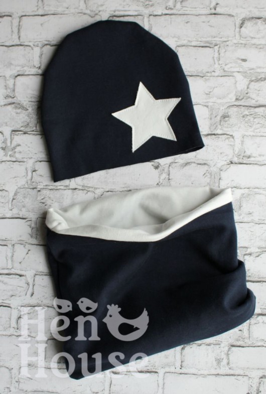 Komplet Star czapka + komin  henhouse