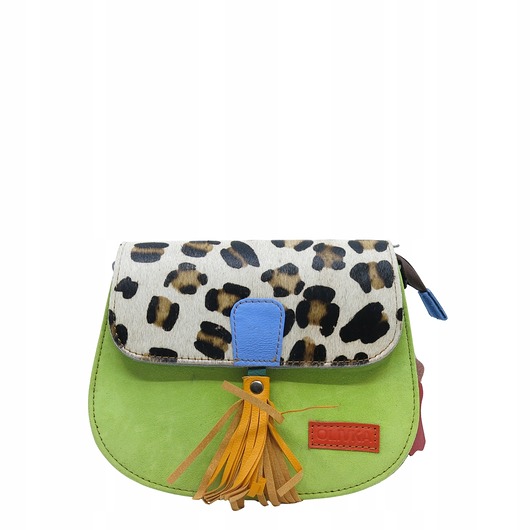 torby na ramię Torebka listonoszka zamszowa damska regulowany pasek kolorowa OLIVKA