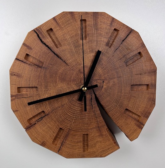 zegary Drewniany zegar ścienny i stojący z litego dębu - premium