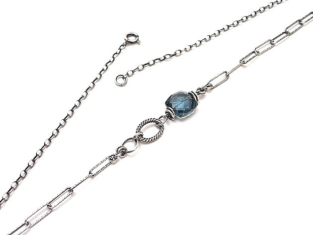 chokery Choker denim jeans- naszyjnik