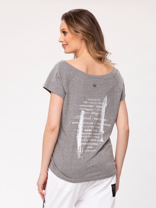 T-shirt z nadrukiem Film Look 830 szary Look made with Love