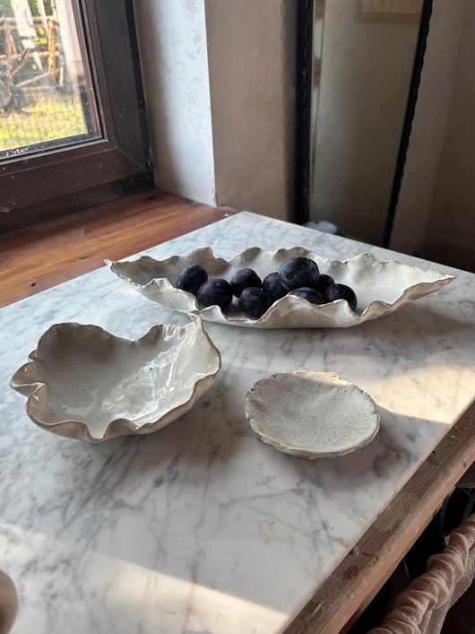 talerze, miski Ceramiczny Zestaw Patera XXL i 2 miseczki na Przekąski