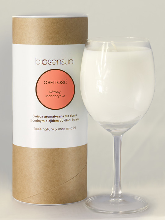 świece zapachowe Świeca do masażu i aromaterapii OBFITOŚĆ 200g KIELICH