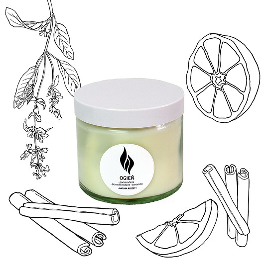 Świeca Sojowa Pure OGIEŃ Nature of Scent