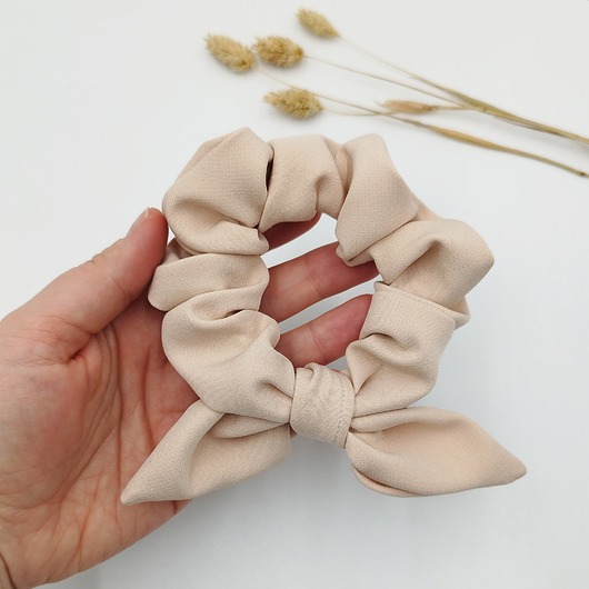 gumki do włosów Scrunchie/frotka Beż