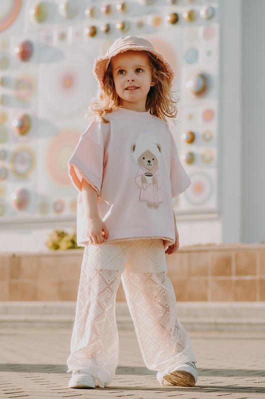 t-shirty dla dziewczynki T-shirt oversize Sophie Teddy cream