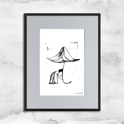 grafiki i ilustracje Czarno-biała grafika z ramą - nr 67