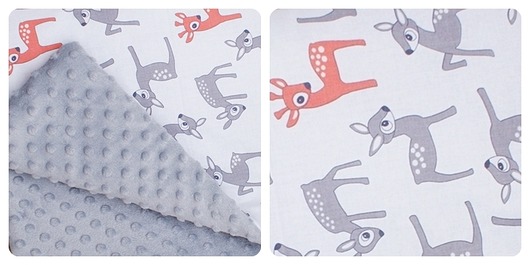 Komplet -kocyk i poduszka - Sarenki Owl on cotton