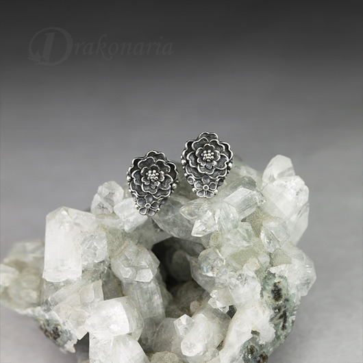 kolczyki wire wrapping Ogród miniatur 01