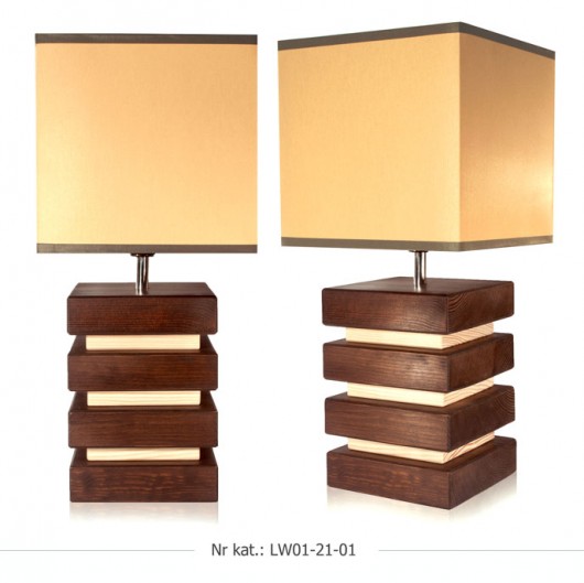 Lampa stołowa, nocna LW01 orzech Lightwood