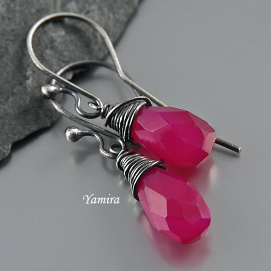 chalcedony simple - kolczyki yamira