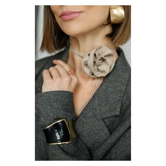 chokery Jedwabny choker