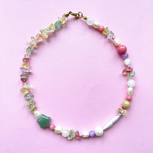 naszyjniki - inne Naszyjnik Kamienie&Gwiazdka