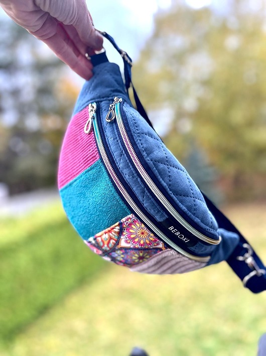 saszetka nerka Nerka Patchwork BEBOKI M + Mini-Portfelik gratis