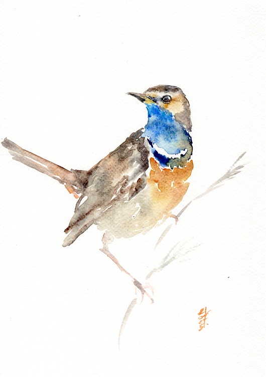 obrazy Oryginalna akwarela. Podróżniczek