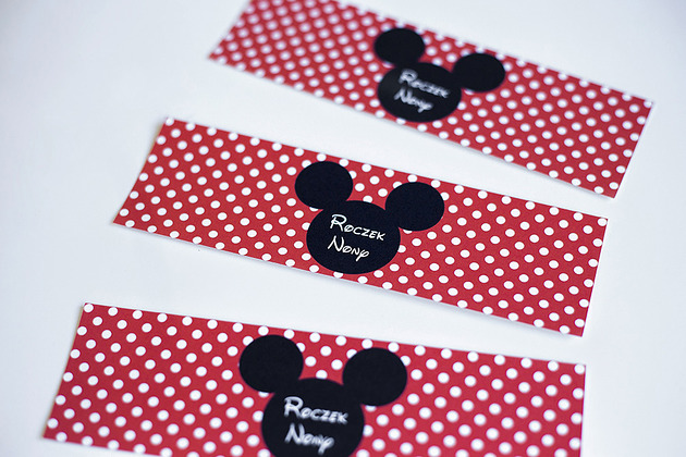 akcesoria dziecięce - różne Etykietki na butelki MYSZKA MINNIE 3 szt