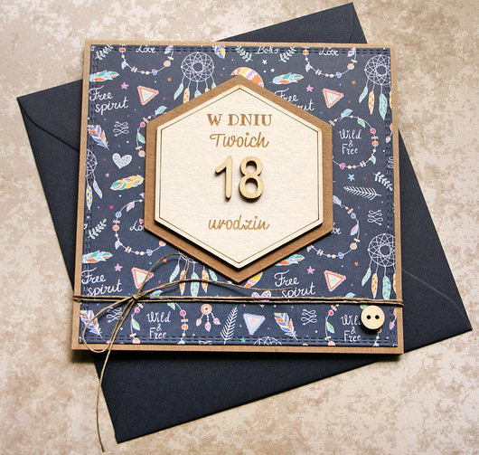 kartki scrapbooking DOWOLNA LICZBA : kartka urodzinowa