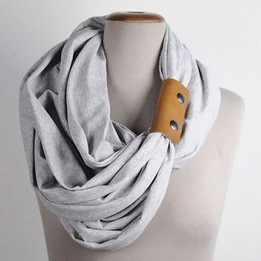 Dzianinowy Komin Tuba Szal - LT GR MEL. (opaska) CADOaccessories