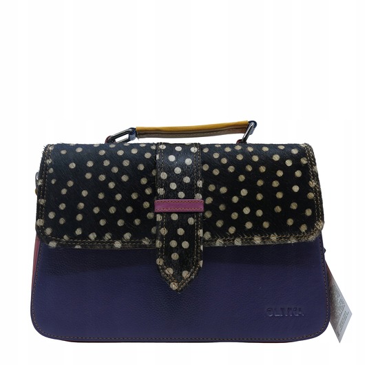 torby na ramię Torebka klasyczna skórzana na ramię pasek na klapce oryginalna OLIVKA