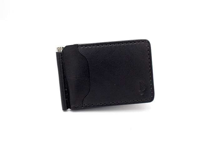 portfele męskie Portfel skórzany z klipsem
