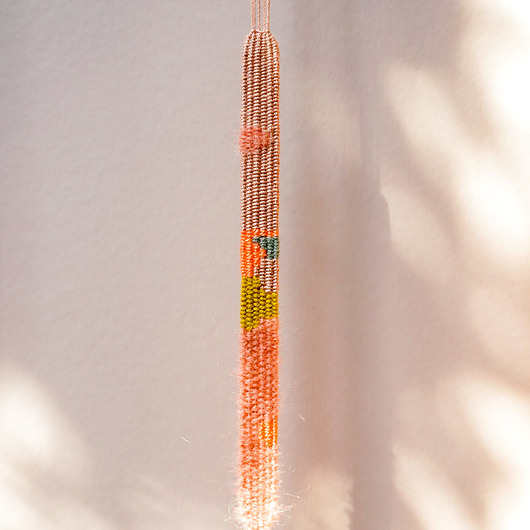 bransoletki na sznurku Kolorowa bransoletka tkana z muliny i włóczki na sznurku