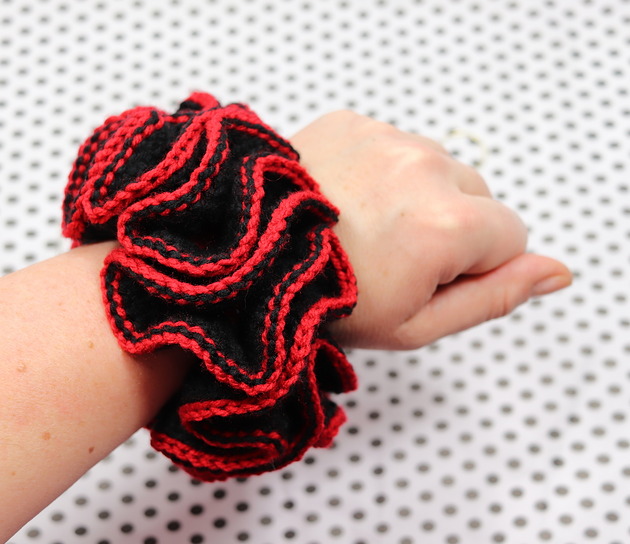 gumki do włosów Frotka do włosów scrunchie gumka szydełkowa dwukolorowa Carmen