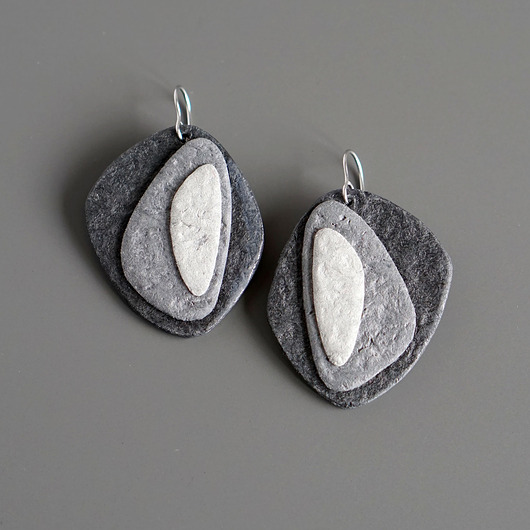 kolczyki - inne Duże kolczyki z masy papierowej