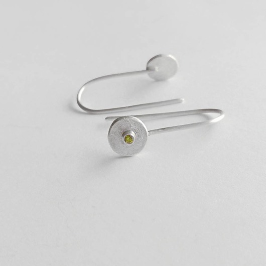 kolczyki z kamieniami Kolczyki OKRĄG