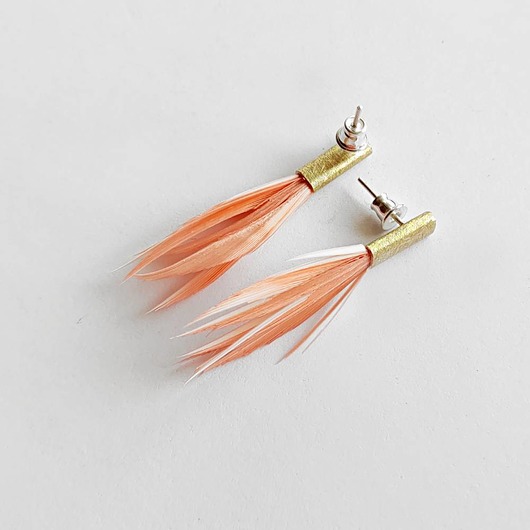 kolczyki z piórami PIÓRKO kolczyki