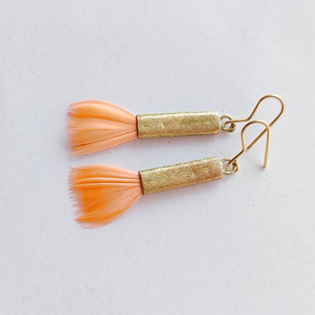 kolczyki z piórami PIÓRKO kolczyki