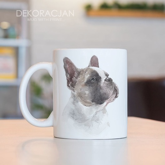 Kubek Z Nadrukiem Pies Buldog Francuski Dekoracjan