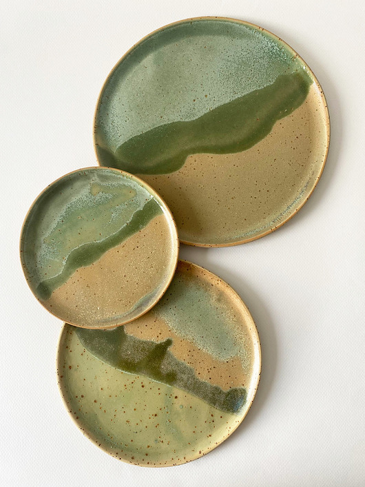 patery i talerze Talerze zielone / zestaw 3 rozmiary