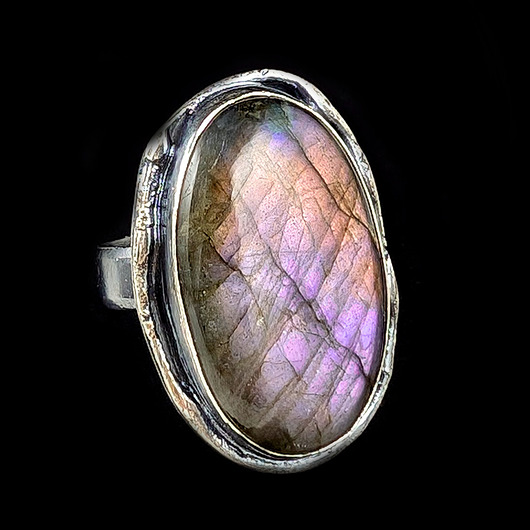 pierścionki srebrne Pierścionek fioletowy labradoryt