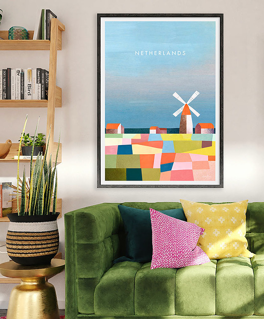 plakaty Holandia - pola kwiatowe - plakat fine art