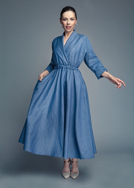  Rozmiar L - XL - Lniana sukienka kimono deleted_12320084
