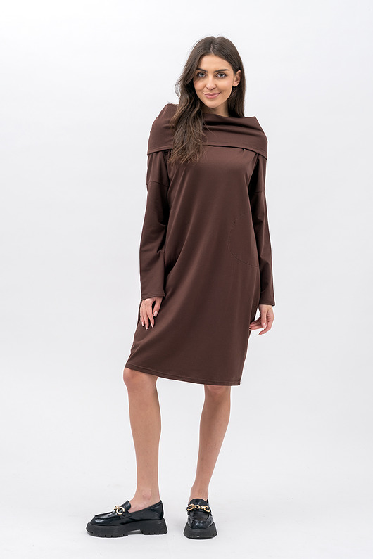 sukienki midi damskie Sukienka ,,NANA" czekolada