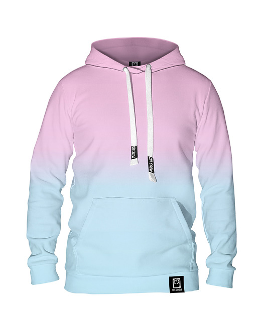 bluza z kapturem damska Damska Bluza z kapturem DR.CROW Ombre Pink Blue