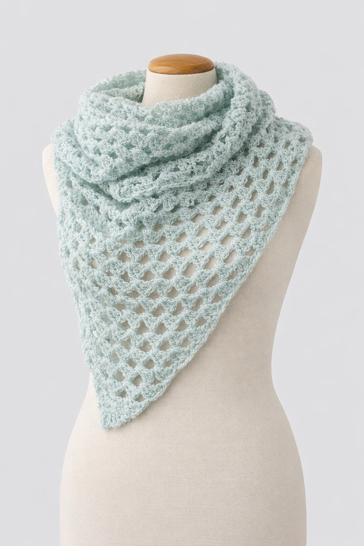 apaszki Ażurowa chusta z moherem i wełną