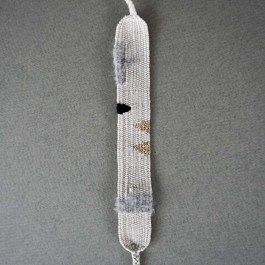 bransoletki na sznurku Szeroka bransoletka tkana - unikat