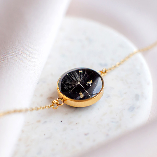 bransoletki z żywicy Bransoletka z rzęsek dmuchawca